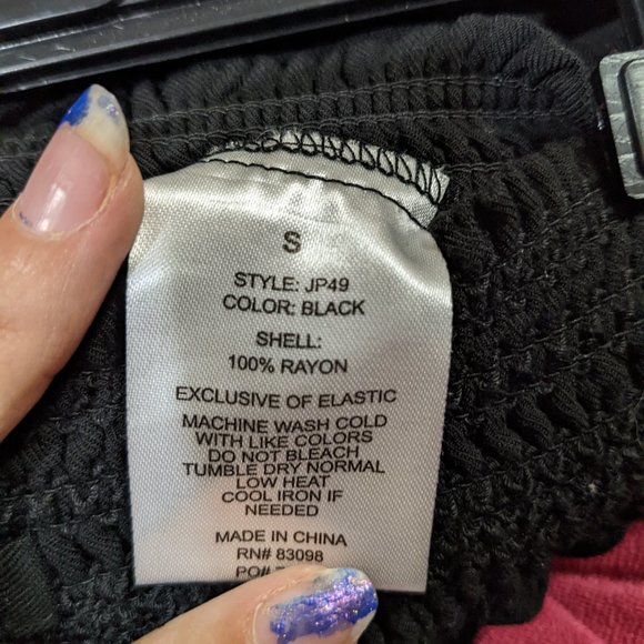 Ci Sono Unisex Size Small Baggy Thin Black Comfy Pants - Picture 4 of 4